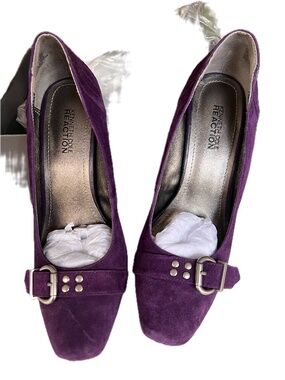 Kenneth Cole Reaction Size 8M "Turn Your Luck" Purple Suede High Heel Shoes